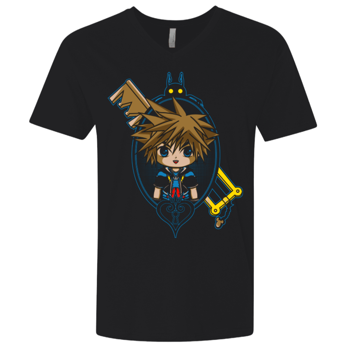T-Shirts Black / X-Small Sora Portrait Men's Premium V-Neck