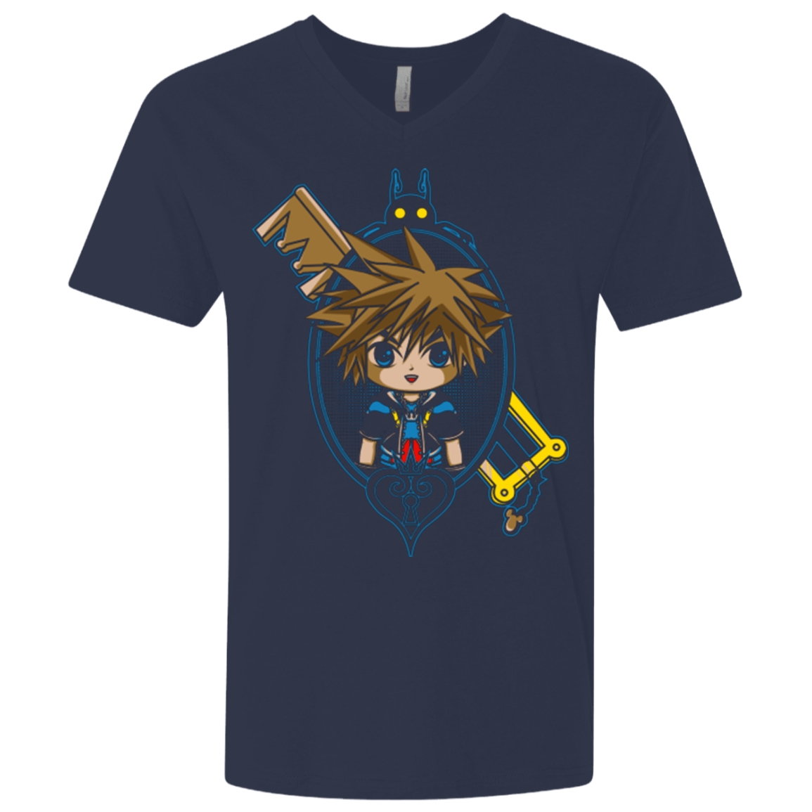 T-Shirts Midnight Navy / X-Small Sora Portrait Men's Premium V-Neck