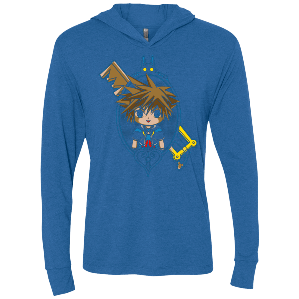 T-Shirts Vintage Royal / X-Small Sora Portrait Triblend Long Sleeve Hoodie Tee