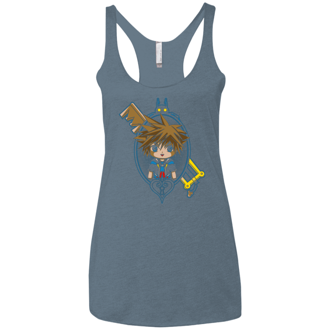 T-Shirts Indigo / X-Small Sora Portrait Women's Triblend Racerback Tank