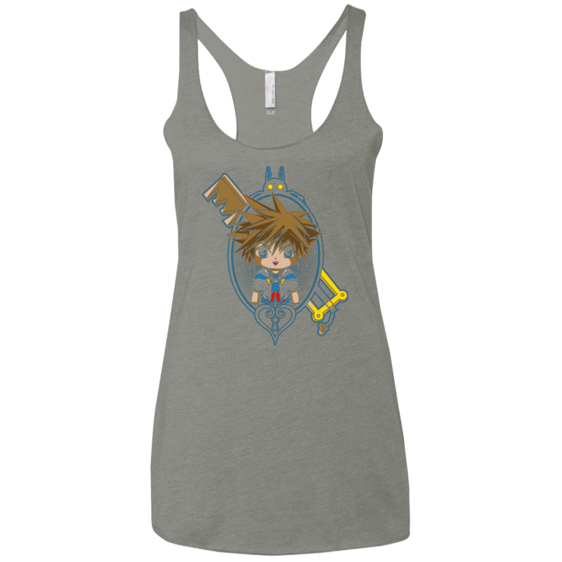 T-Shirts Venetian Grey / X-Small Sora Portrait Women's Triblend Racerback Tank