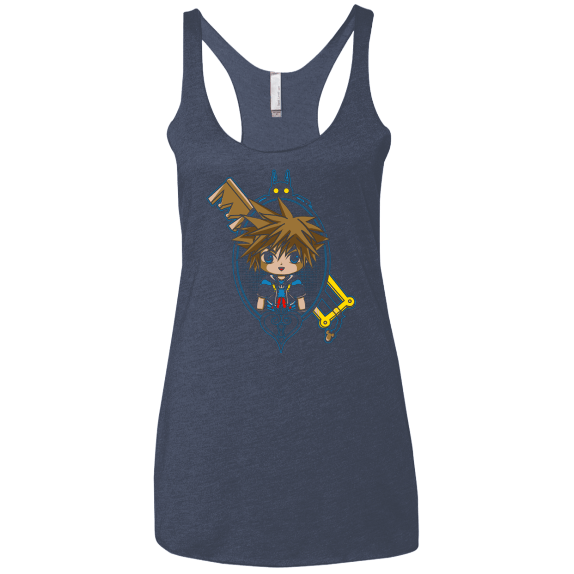 T-Shirts Vintage Navy / X-Small Sora Portrait Women's Triblend Racerback Tank