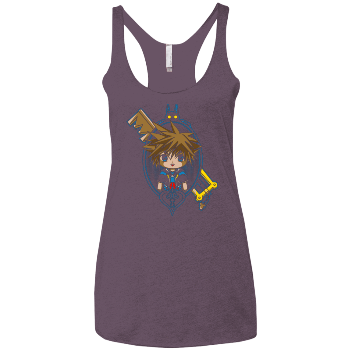 T-Shirts Vintage Purple / X-Small Sora Portrait Women's Triblend Racerback Tank