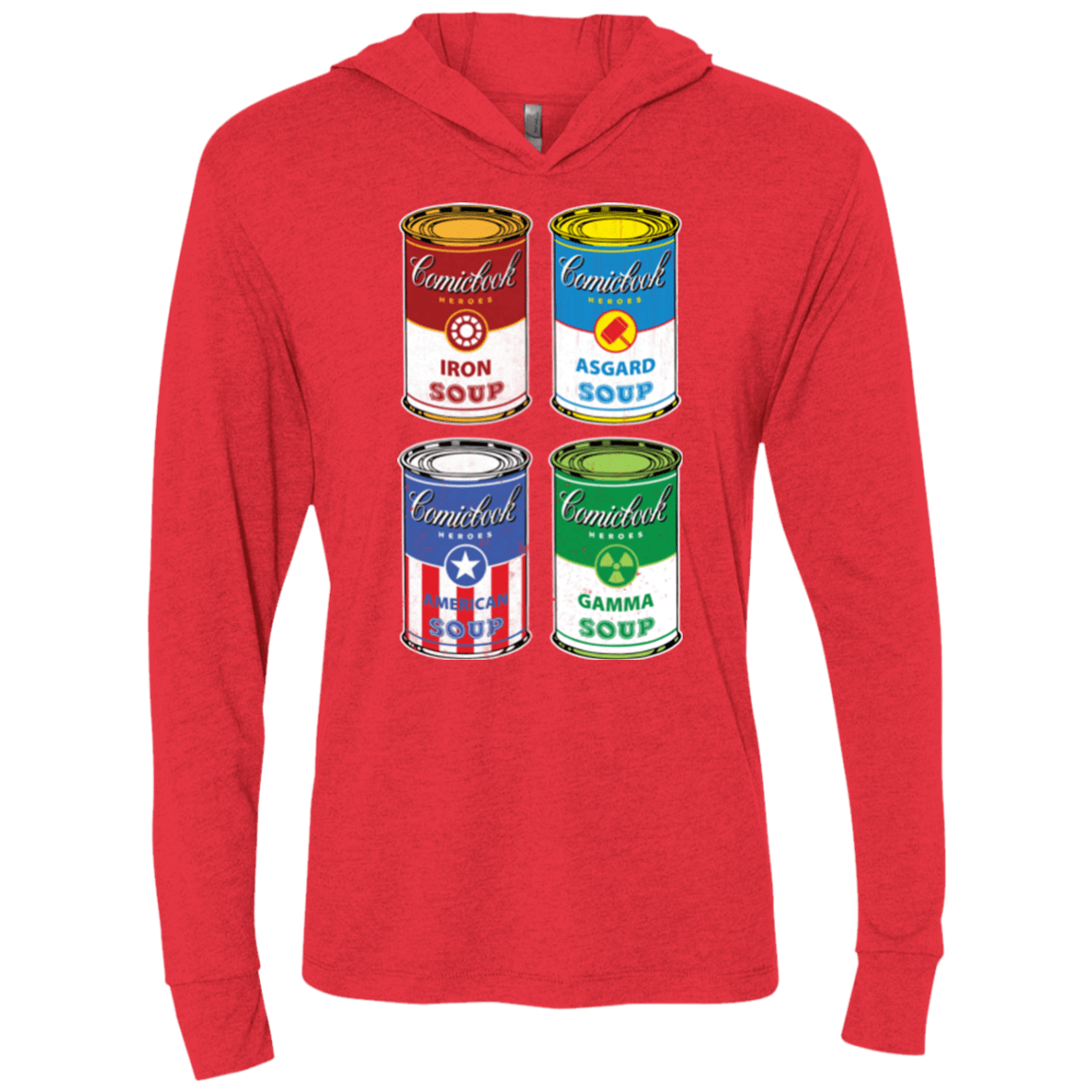 Soup Assemble Triblend Long Sleeve Hoodie Tee