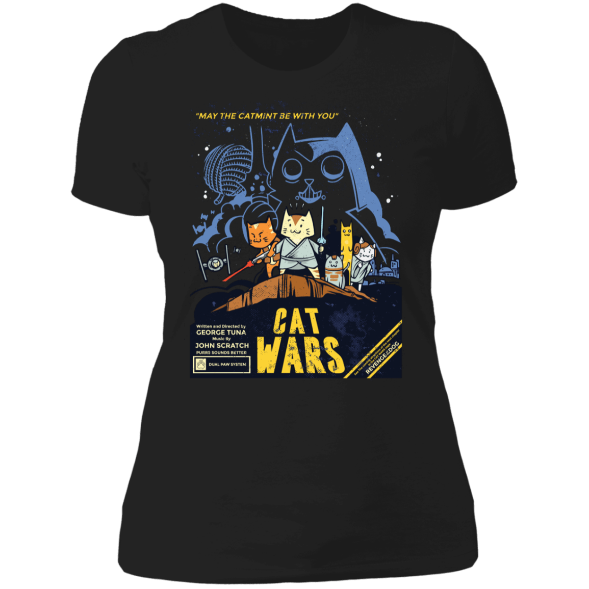 T-Shirts Black / X-Small Space Cat Meme Women's Premium T-Shirt