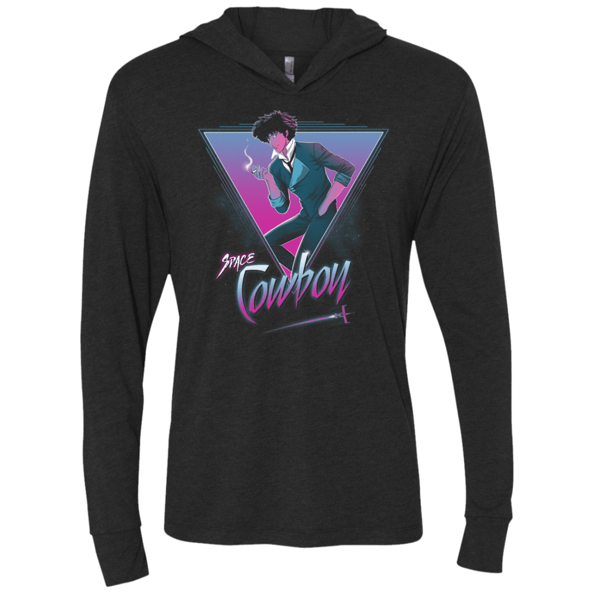 T-Shirts Vintage Black / X-Small Space Cowboy Triblend Long Sleeve Hoodie Tee