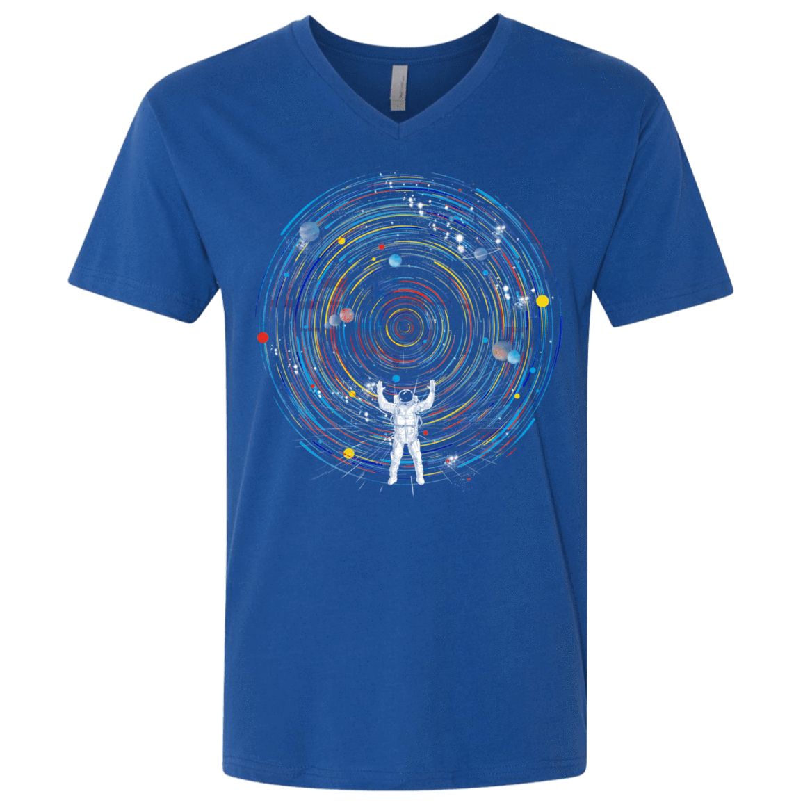 T-Shirts Royal / X-Small Space DJ Men's Premium V-Neck