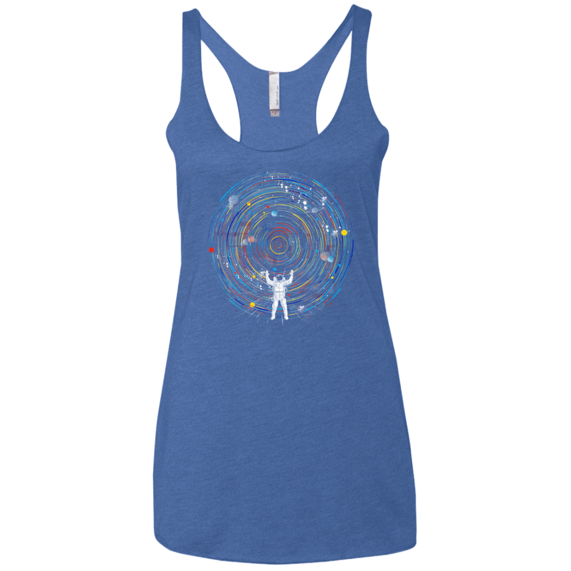 Space DJ Women's Triblend Racerback Tank