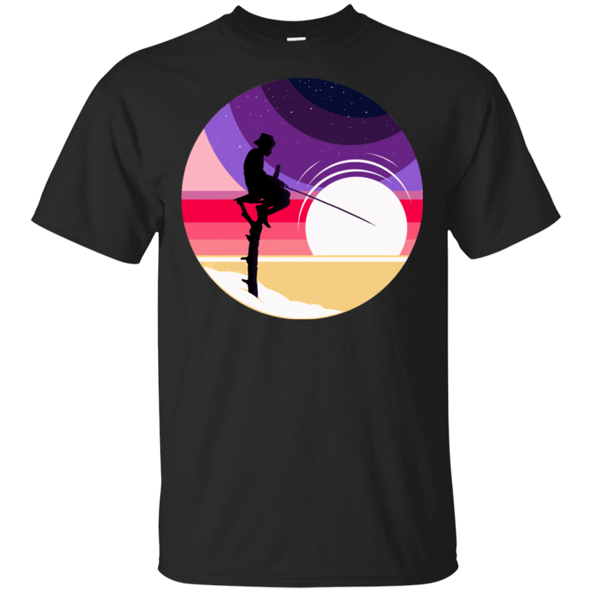 T-Shirts Black / S Space Fishing T-Shirt