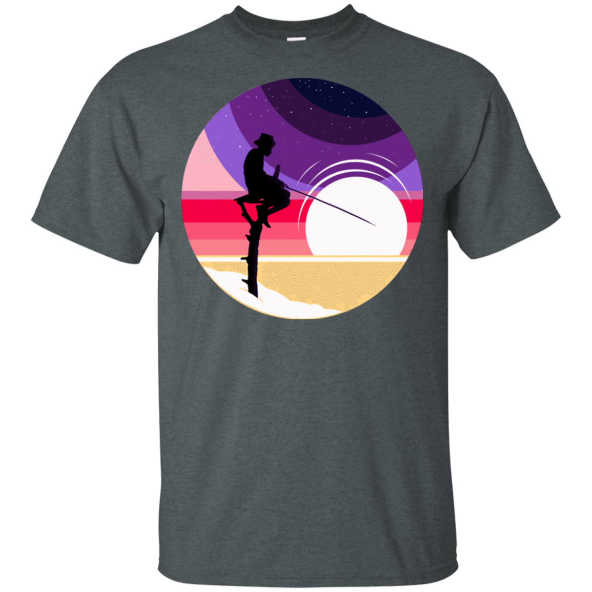 T-Shirts Dark Heather / S Space Fishing T-Shirt