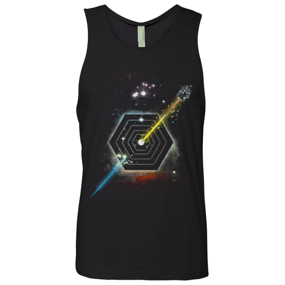 T-Shirts Black / Small Space Fragmentation Travel Men's Premium Tank Top