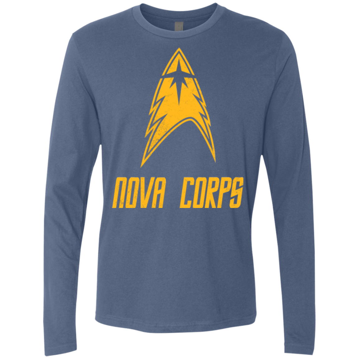 T-Shirts Indigo / Small Space Gang Men's Premium Long Sleeve