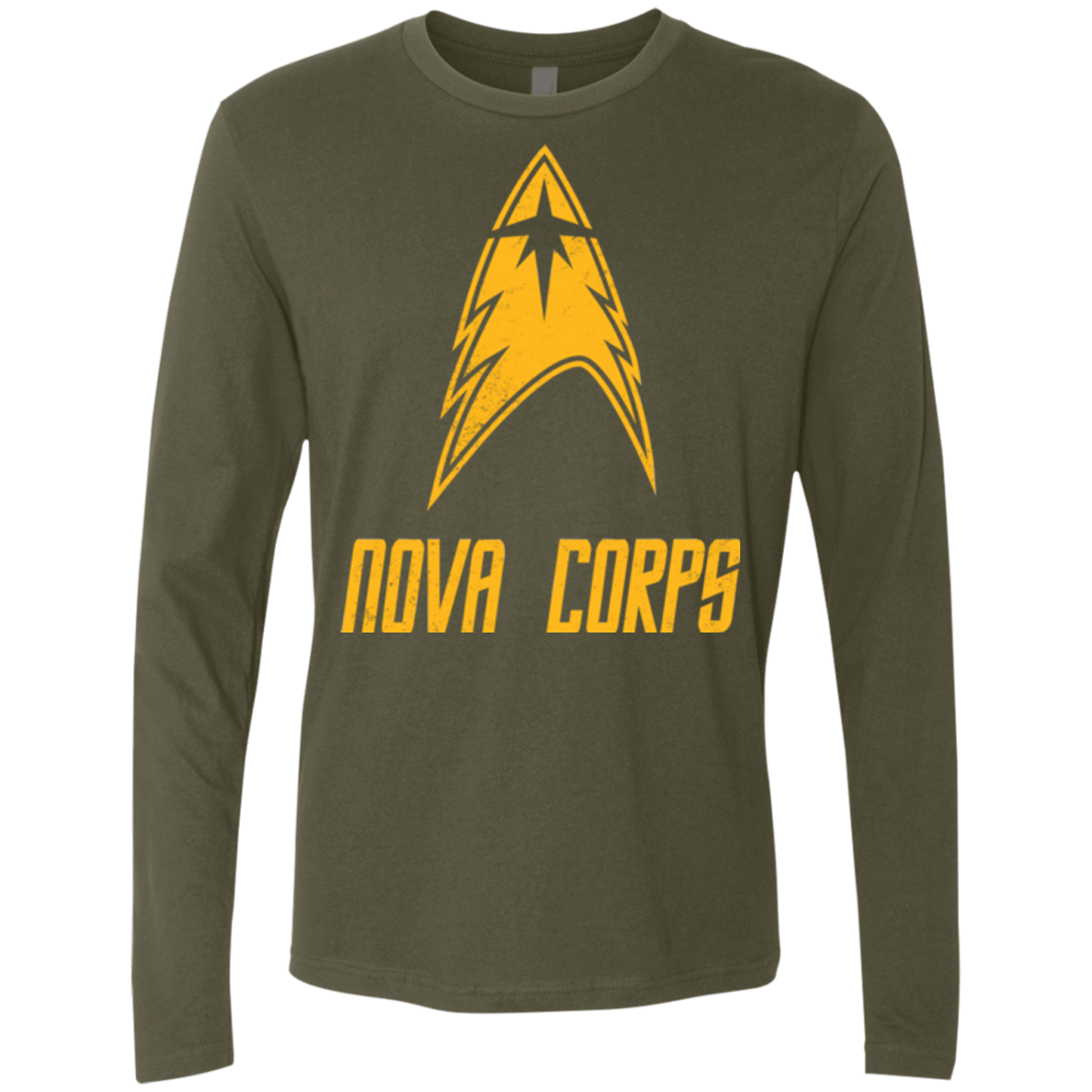 T-Shirts Military Green / Small Space Gang Men's Premium Long Sleeve