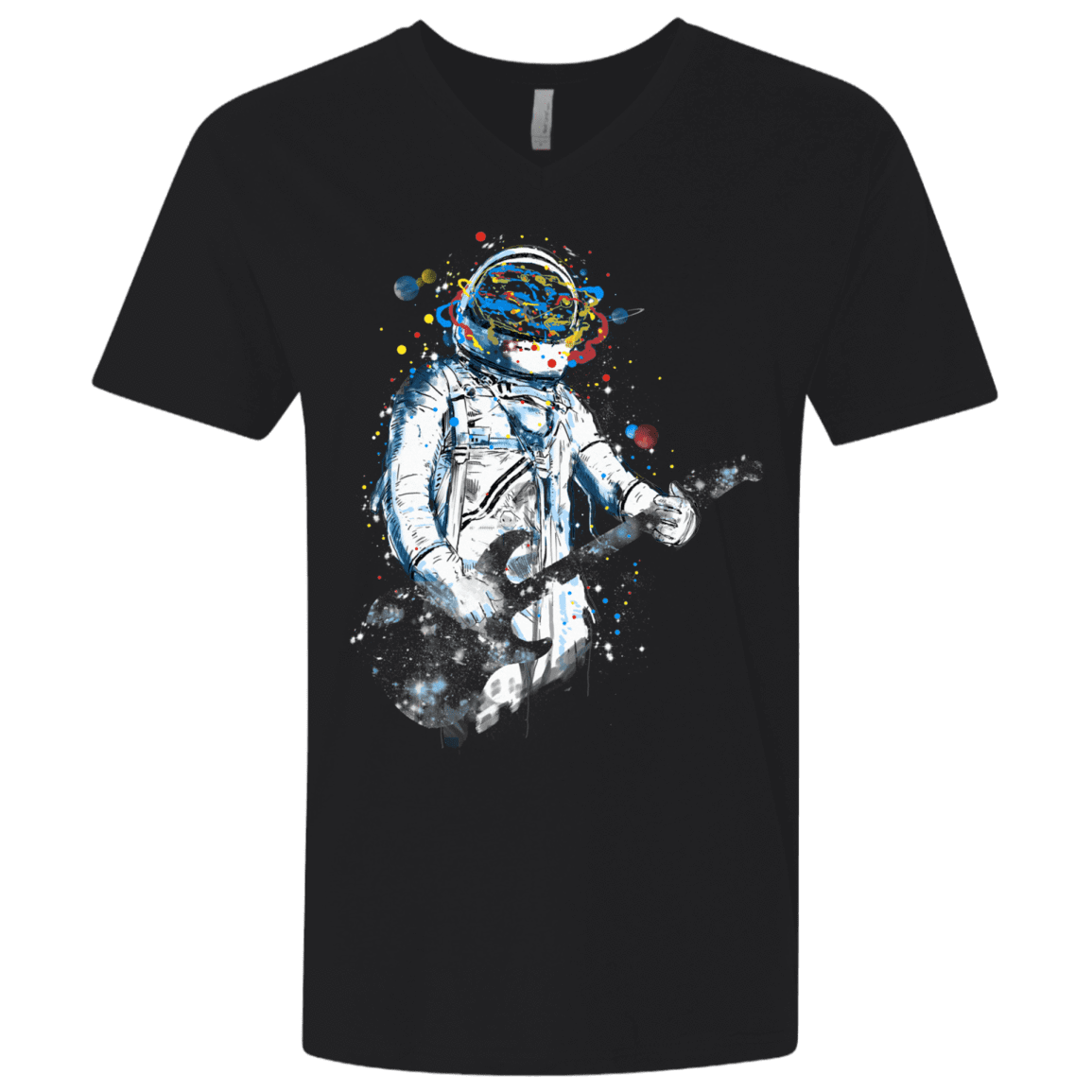 T-Shirts Black / X-Small Space Guitar Men's Premium V-Neck