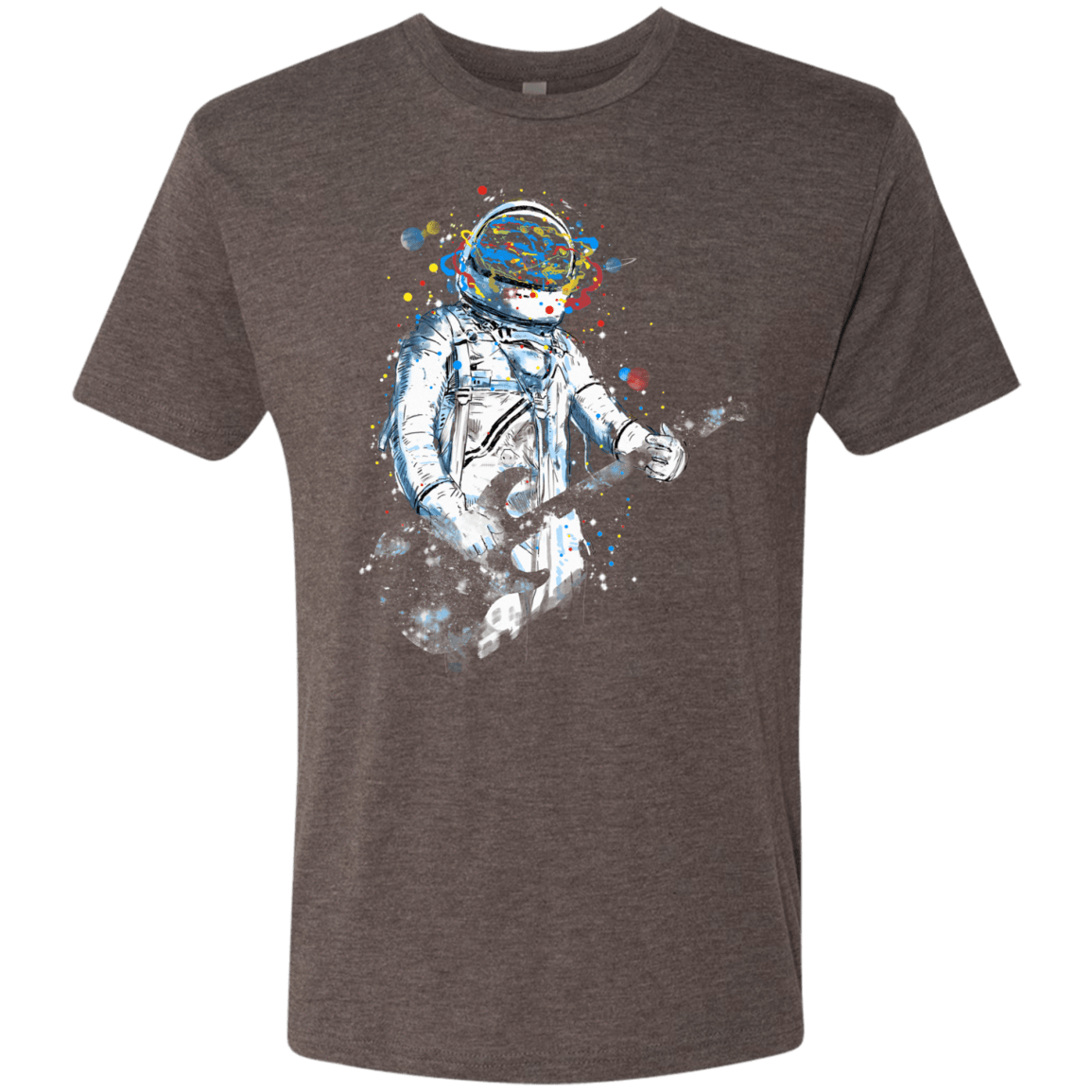 T-Shirts Macchiato / S Space Guitar Men's Triblend T-Shirt