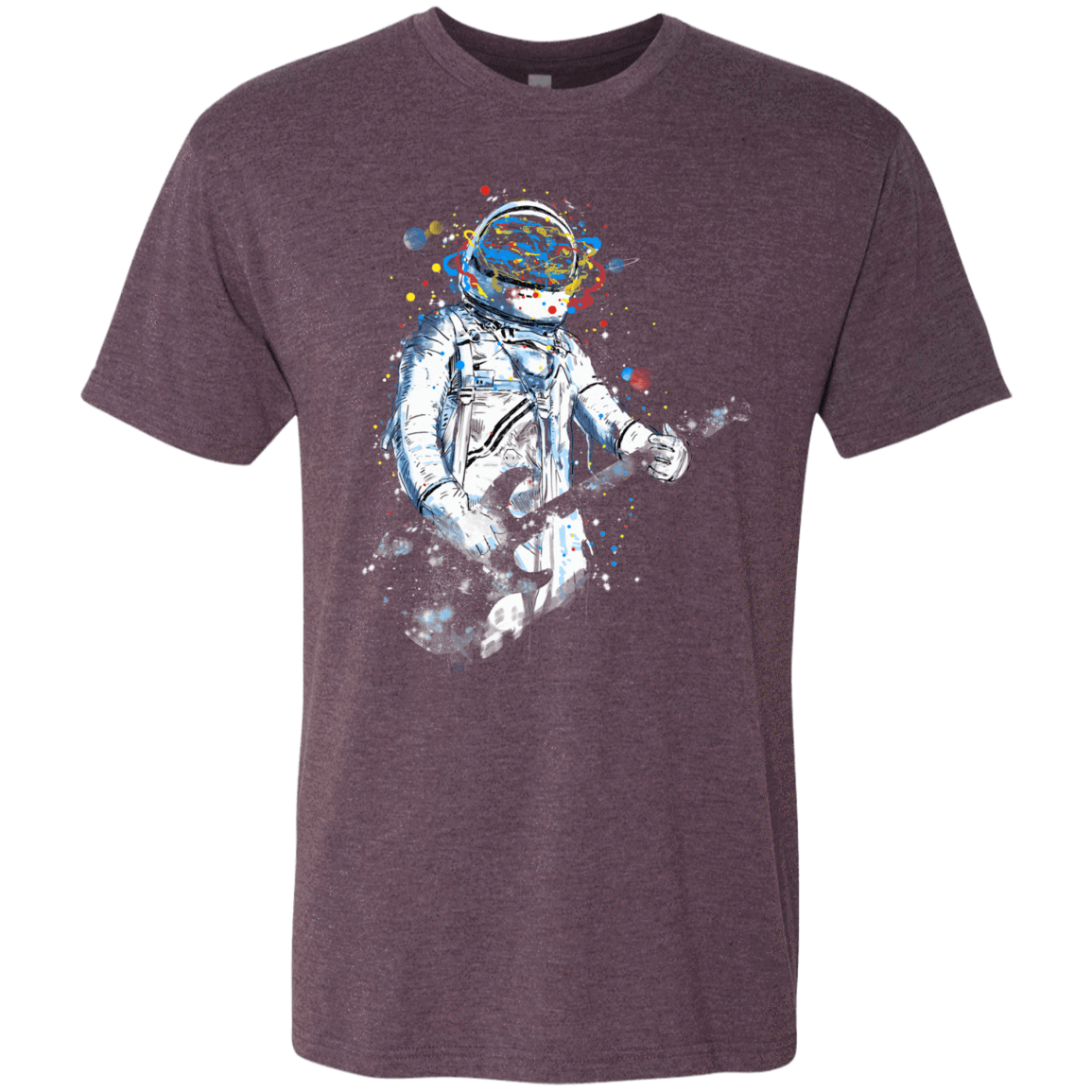 T-Shirts Vintage Purple / S Space Guitar Men's Triblend T-Shirt