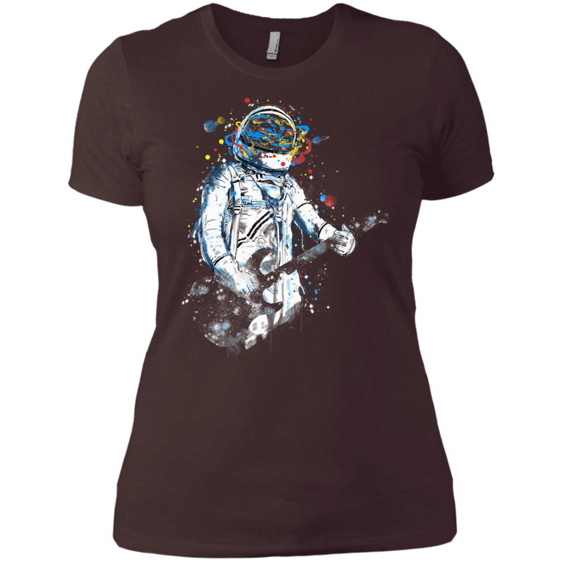 T-Shirts Dark Chocolate / X-Small Space Guitar Women's Premium T-Shirt