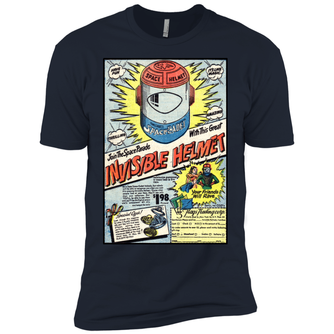 T-Shirts Midnight Navy / YXS Space Helmet Boys Premium T-Shirt