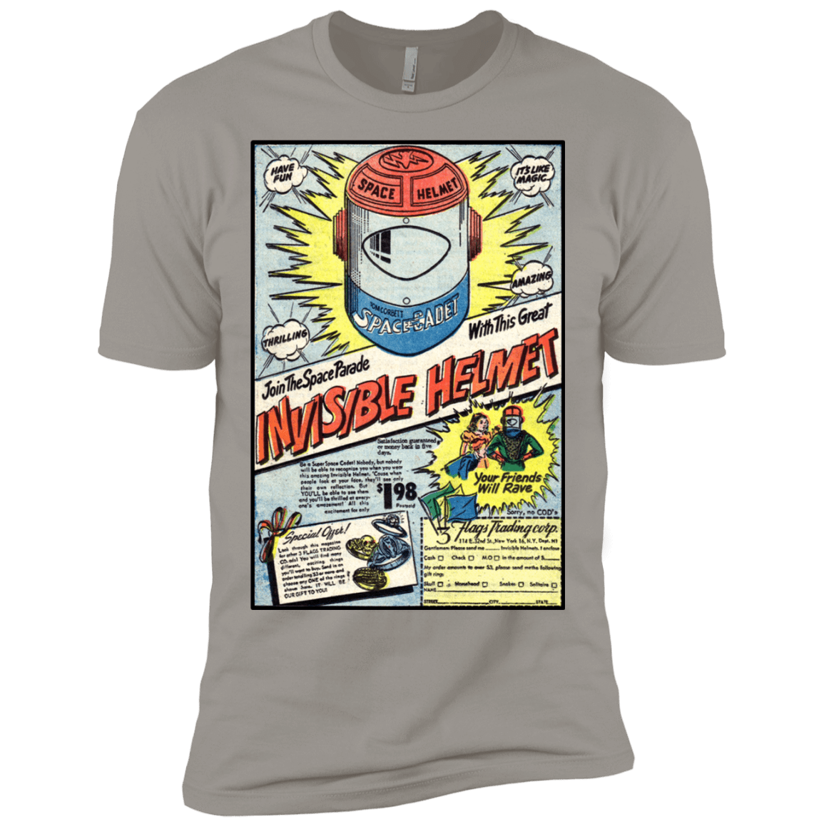 T-Shirts Light Grey / X-Small Space Helmet Men's Premium T-Shirt