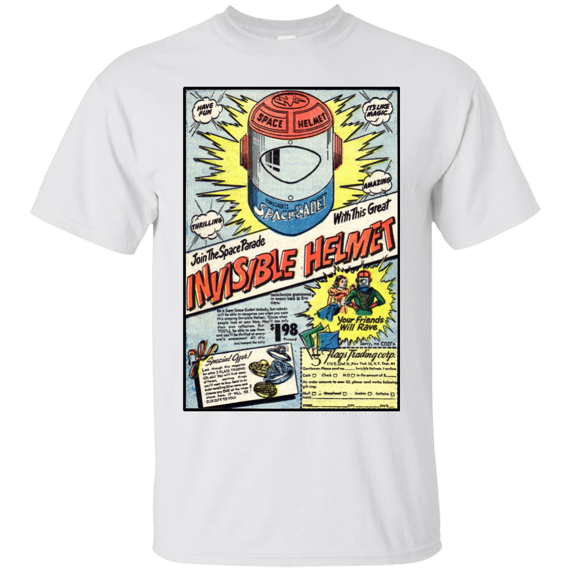 T-Shirts White / Small Space Helmet T-Shirt