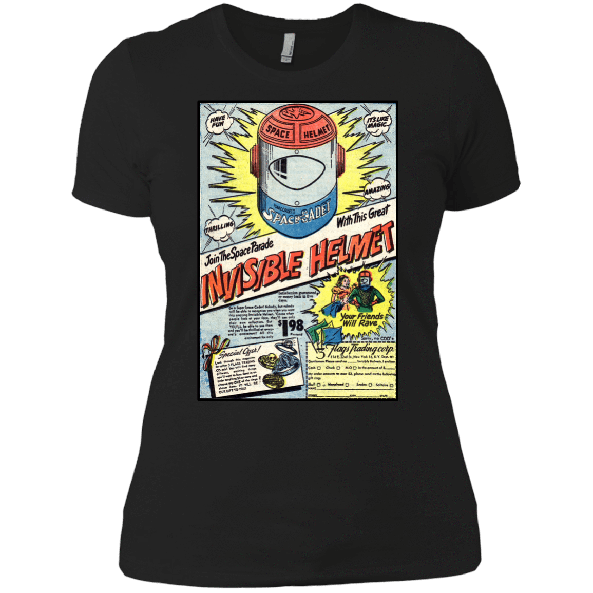T-Shirts Black / X-Small Space Helmet Women's Premium T-Shirt