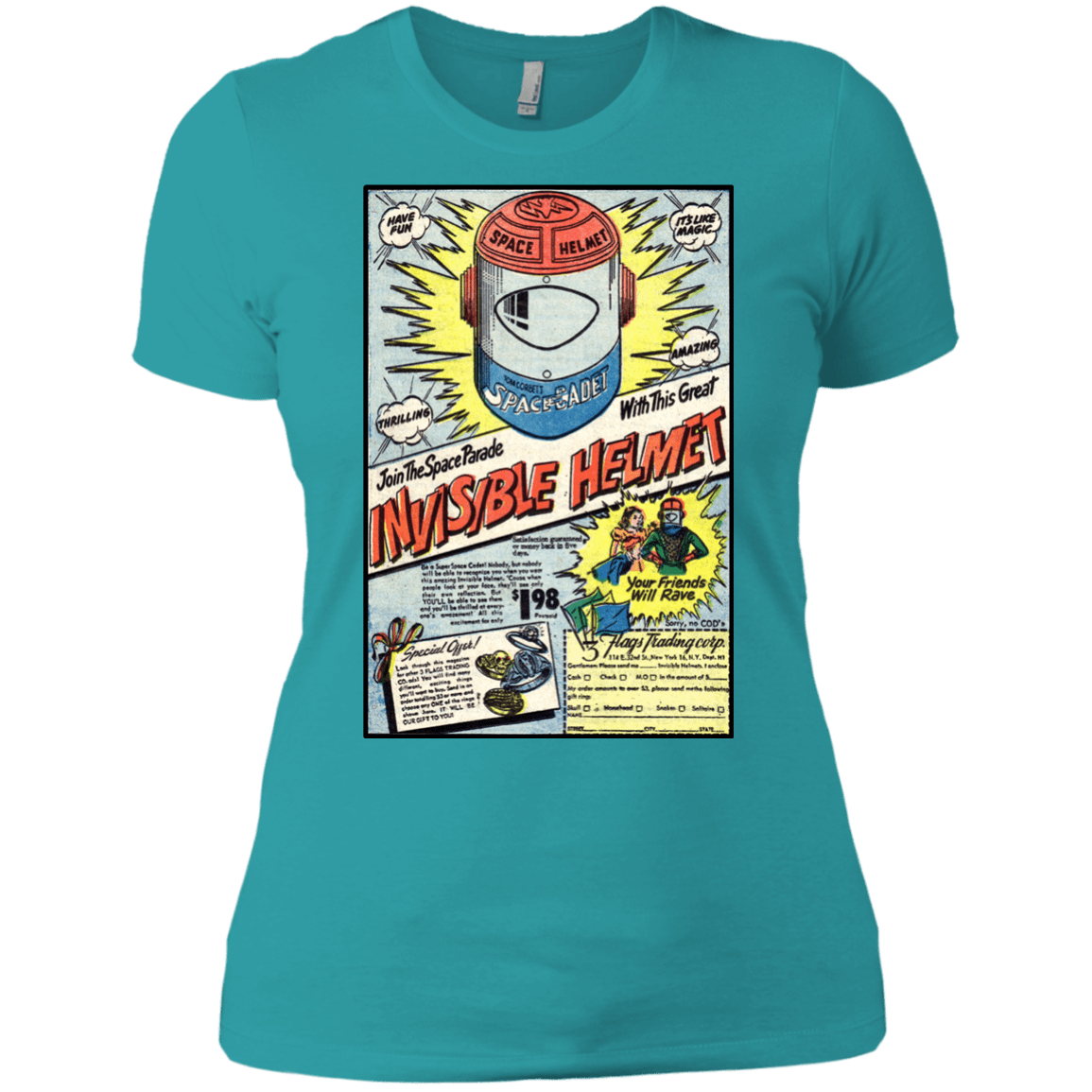 T-Shirts Tahiti Blue / X-Small Space Helmet Women's Premium T-Shirt