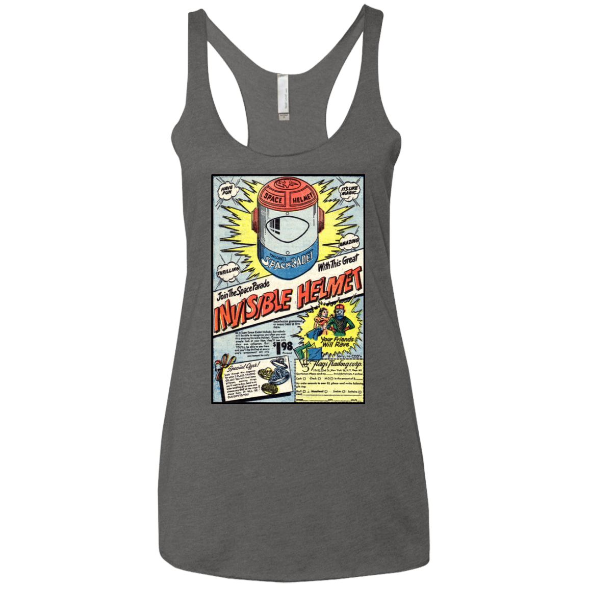 T-Shirts Premium Heather / X-Small Space Helmet Women's Triblend Racerback Tank