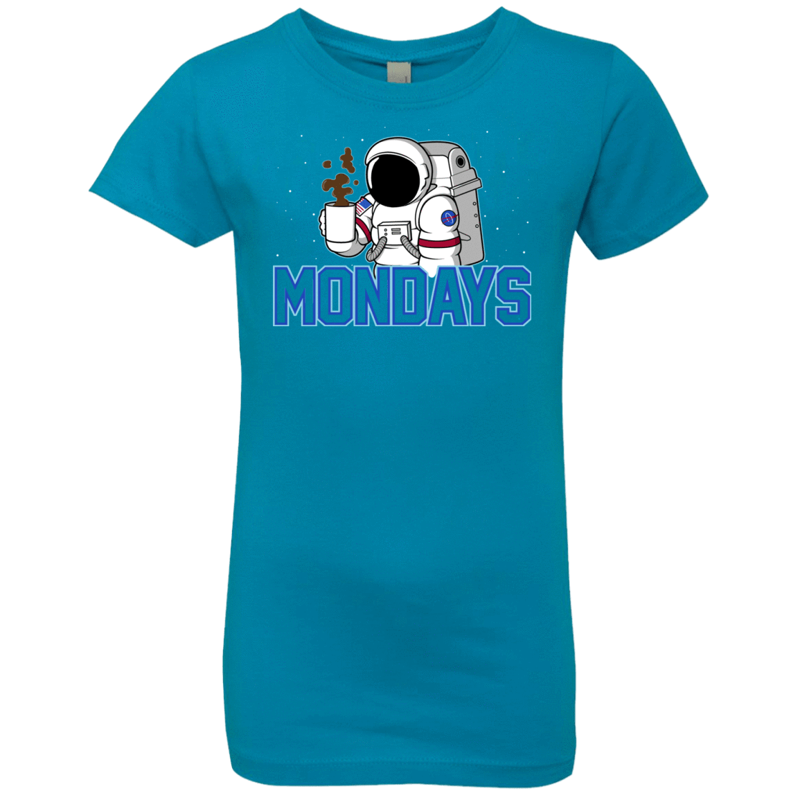 T-Shirts Turquoise / YXS Space Mondays Girls Premium T-Shirt