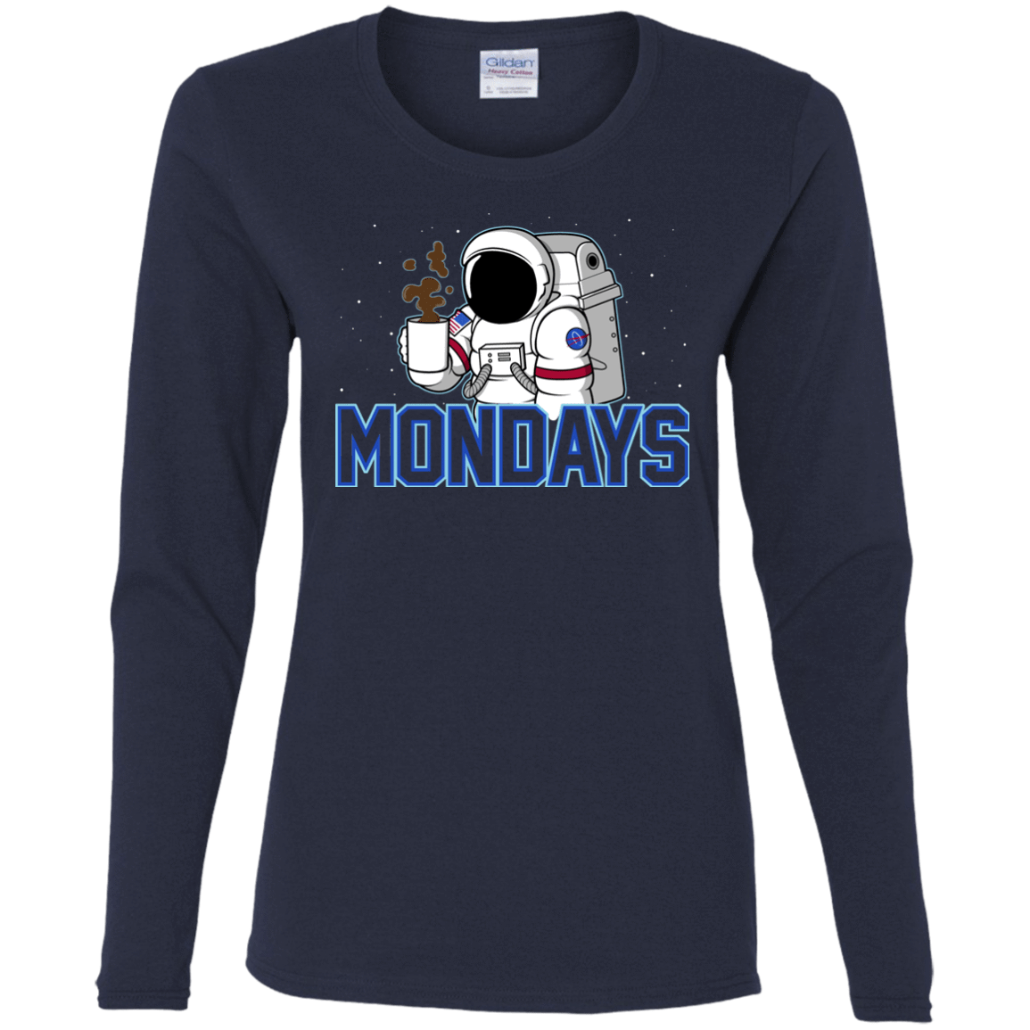 T-Shirts Navy / S Space Mondays Women's Long Sleeve T-Shirt