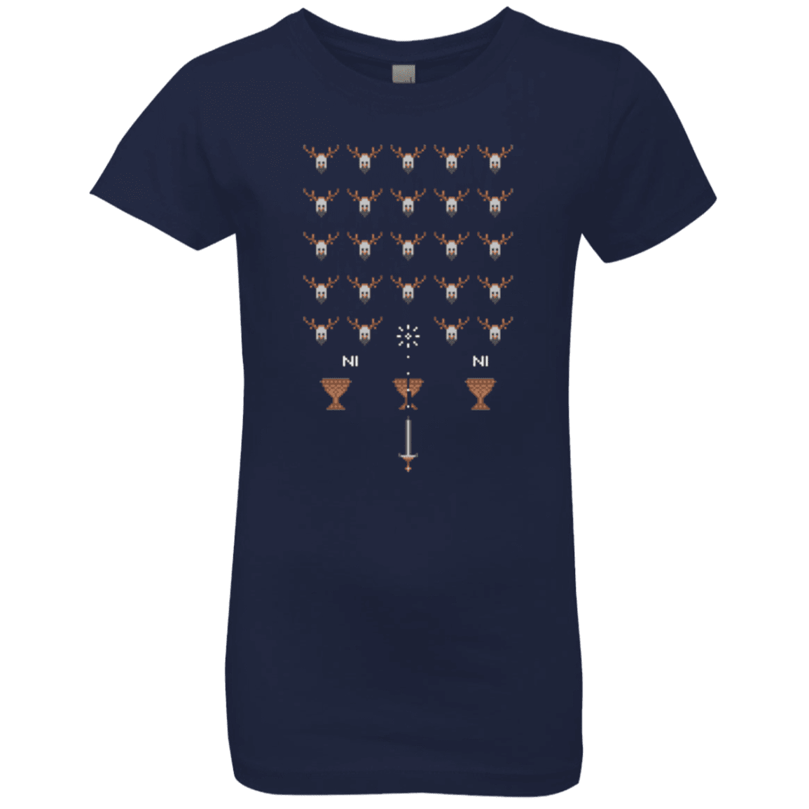 T-Shirts Midnight Navy / YXS Space NI Invaders Girls Premium T-Shirt