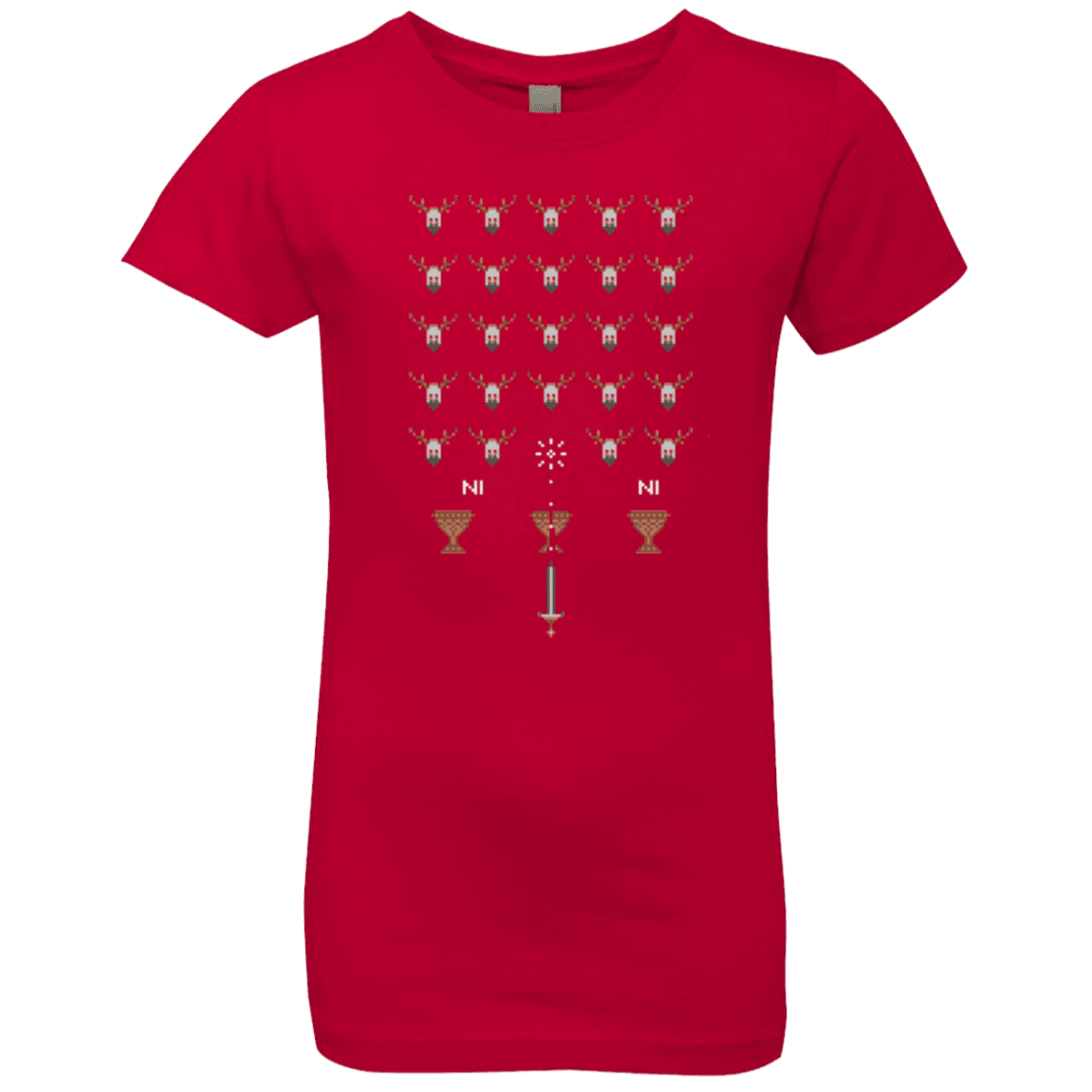 T-Shirts Red / YXS Space NI Invaders Girls Premium T-Shirt