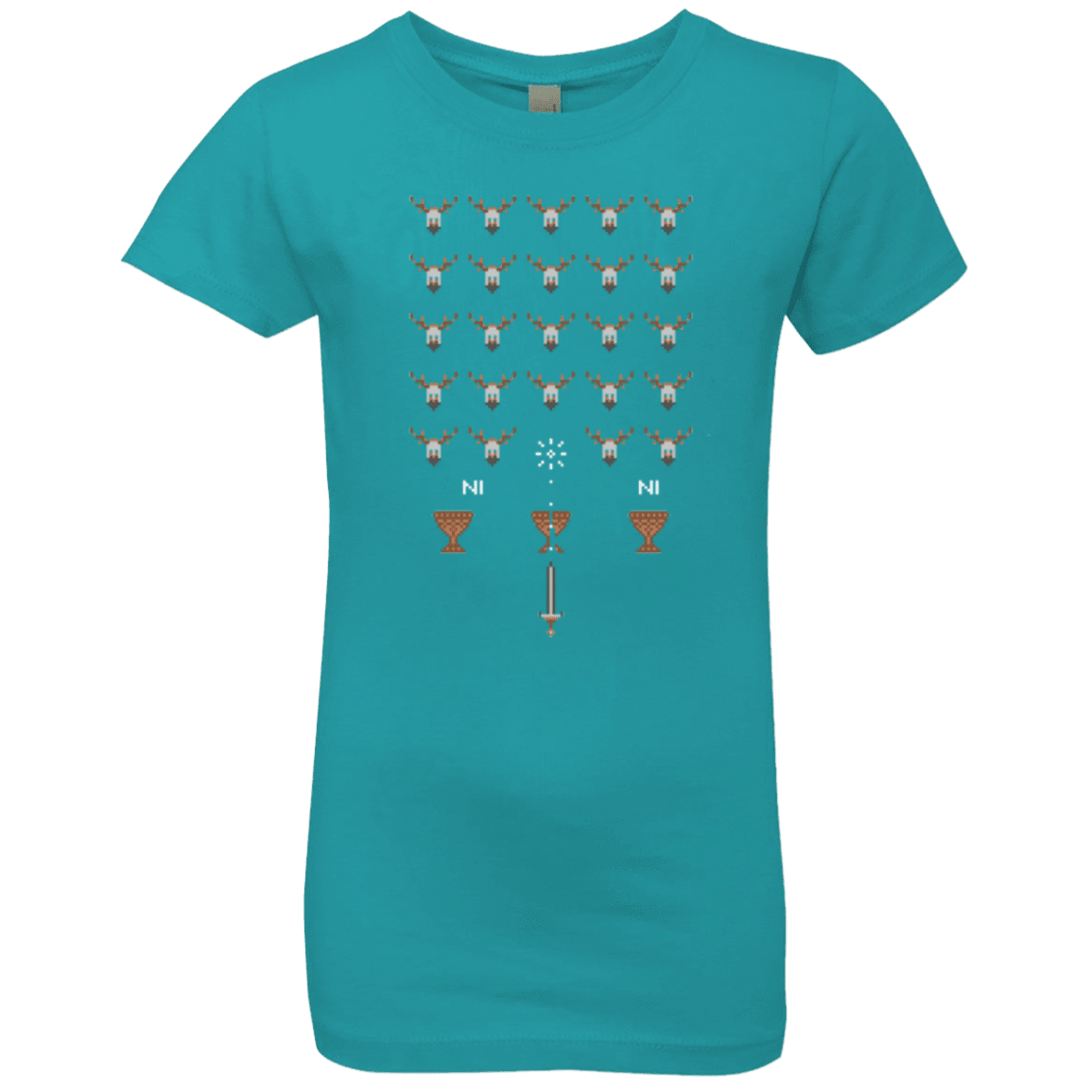 T-Shirts Tahiti Blue / YXS Space NI Invaders Girls Premium T-Shirt