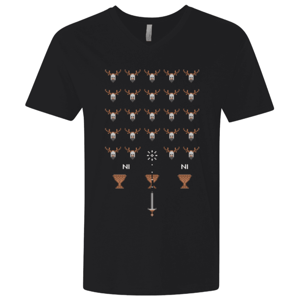 T-Shirts Black / X-Small Space NI Invaders Men's Premium V-Neck