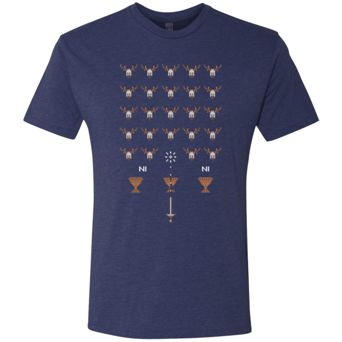 T-Shirts Vintage Navy / Small Space NI Invaders Men's Triblend T-Shirt