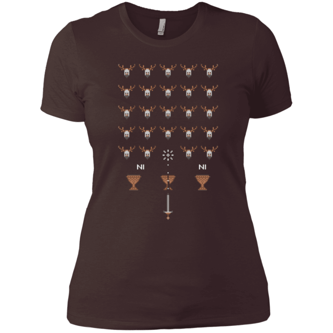 T-Shirts Dark Chocolate / X-Small Space NI Invaders Women's Premium T-Shirt