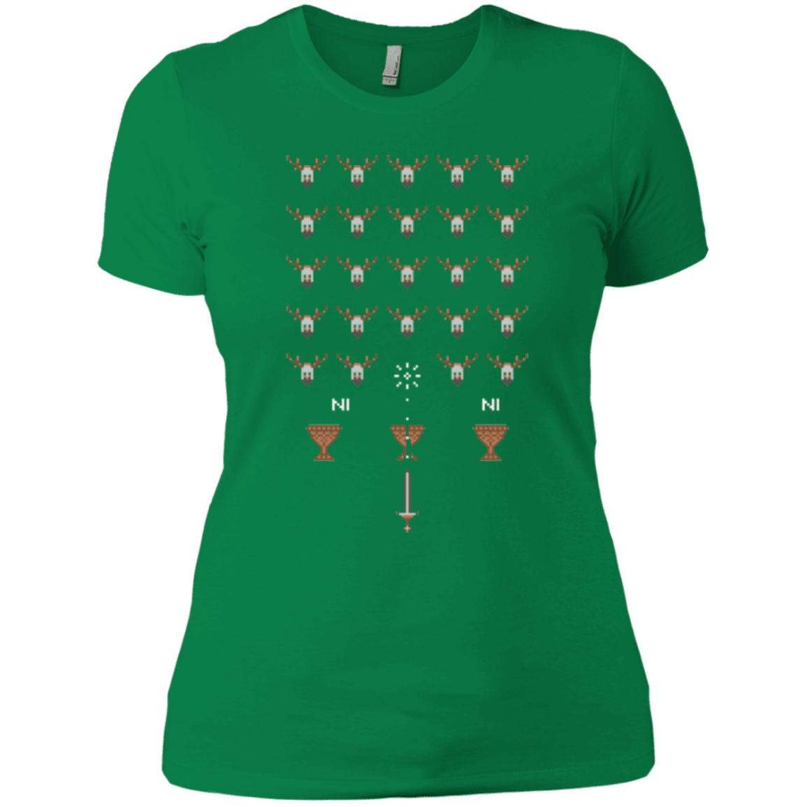 T-Shirts Kelly Green / X-Small Space NI Invaders Women's Premium T-Shirt