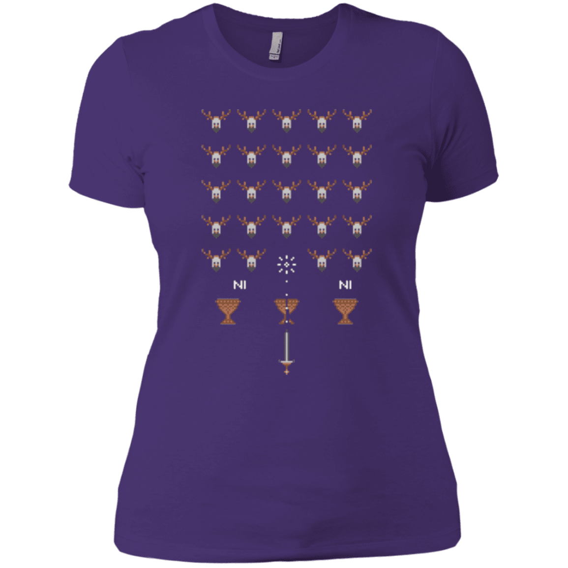 T-Shirts Purple / X-Small Space NI Invaders Women's Premium T-Shirt