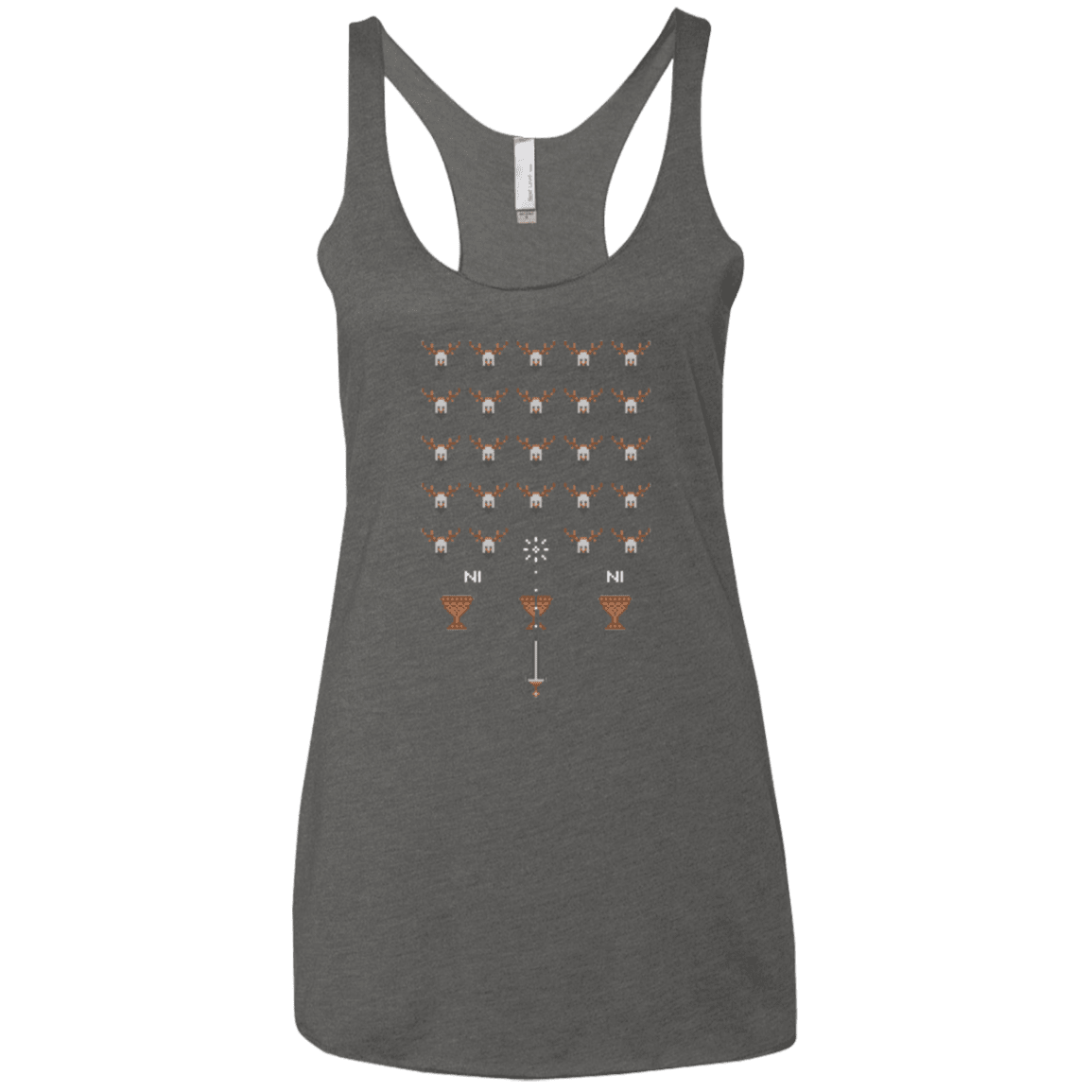 T-Shirts Premium Heather / X-Small Space NI Invaders Women's Triblend Racerback Tank