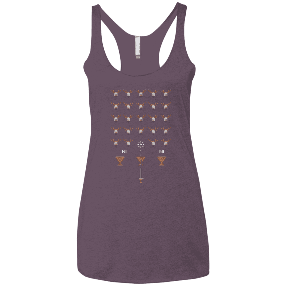 T-Shirts Vintage Purple / X-Small Space NI Invaders Women's Triblend Racerback Tank