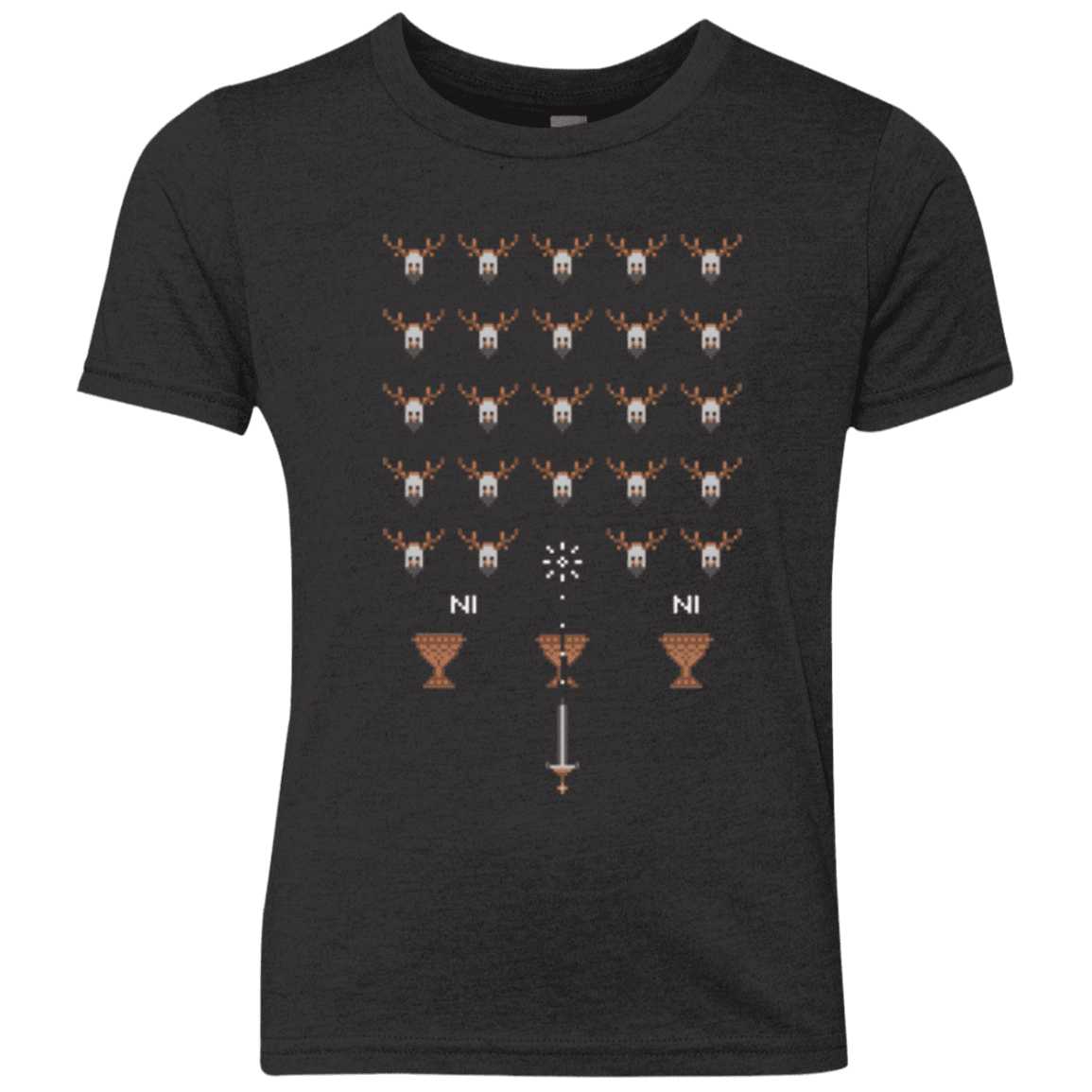 T-Shirts Vintage Black / YXS Space NI Invaders Youth Triblend T-Shirt