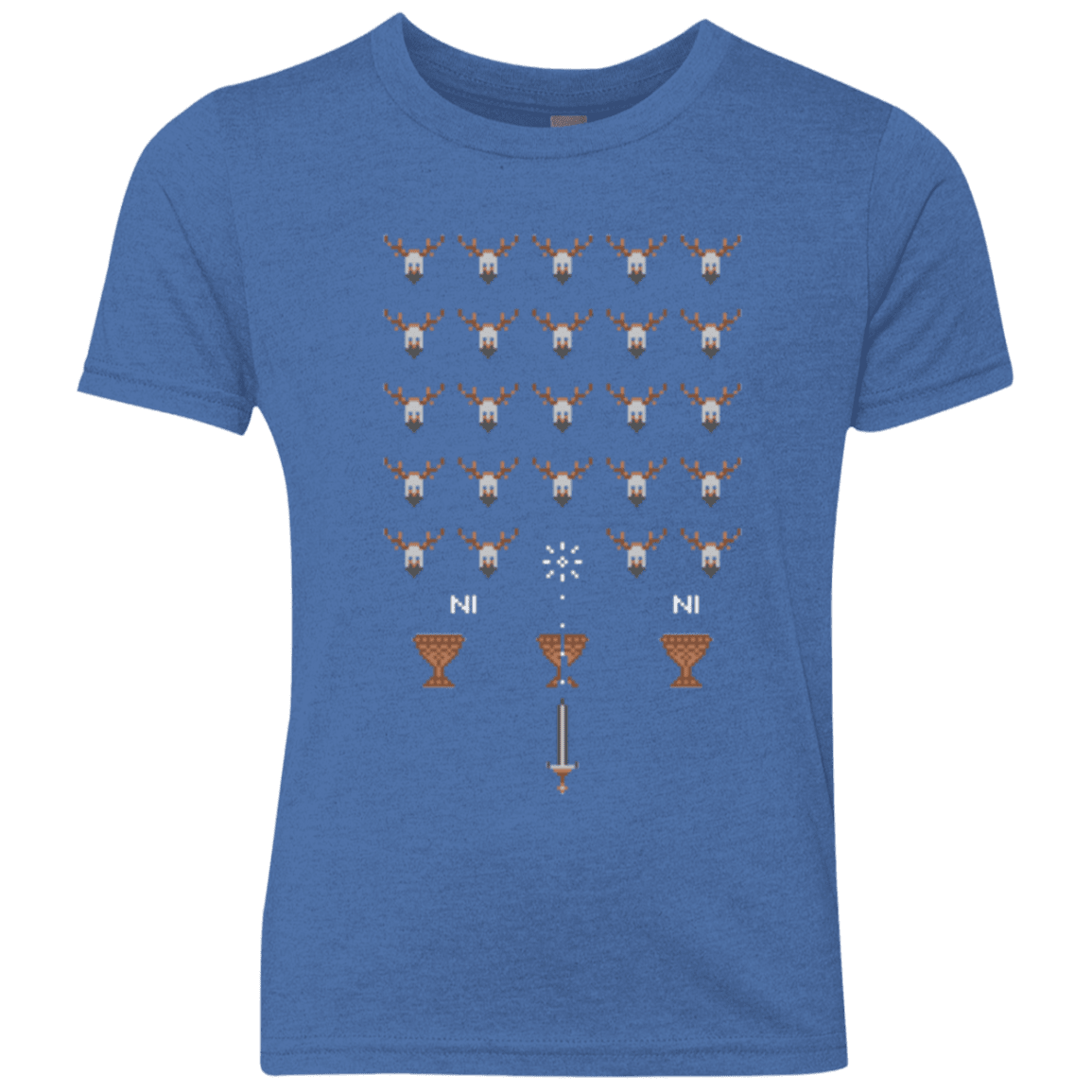T-Shirts Vintage Royal / YXS Space NI Invaders Youth Triblend T-Shirt