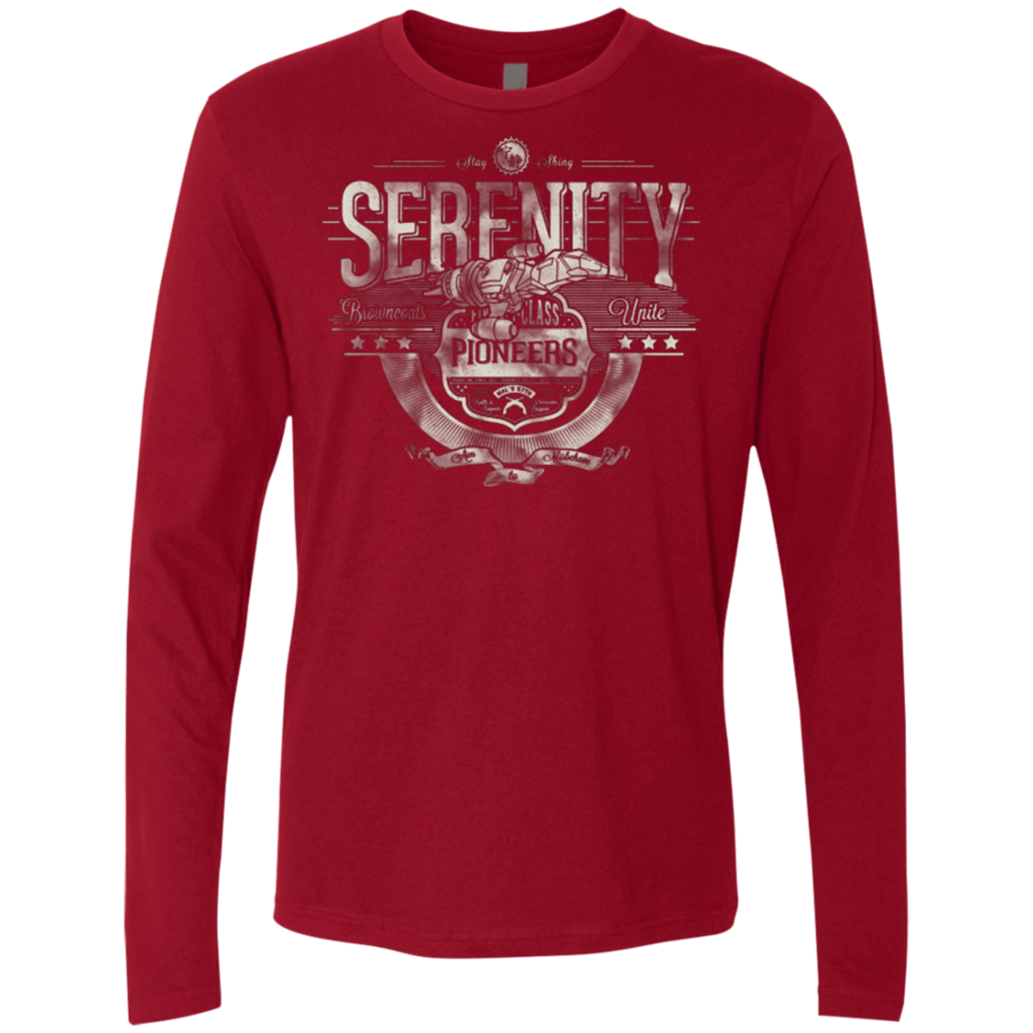 T-Shirts Cardinal / Small Space Pioneers Men's Premium Long Sleeve