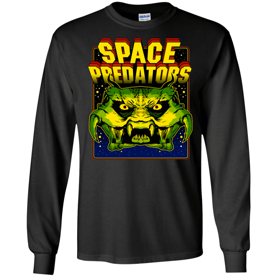 T-Shirts Black / S Space Predator Men's Long Sleeve T-Shirt