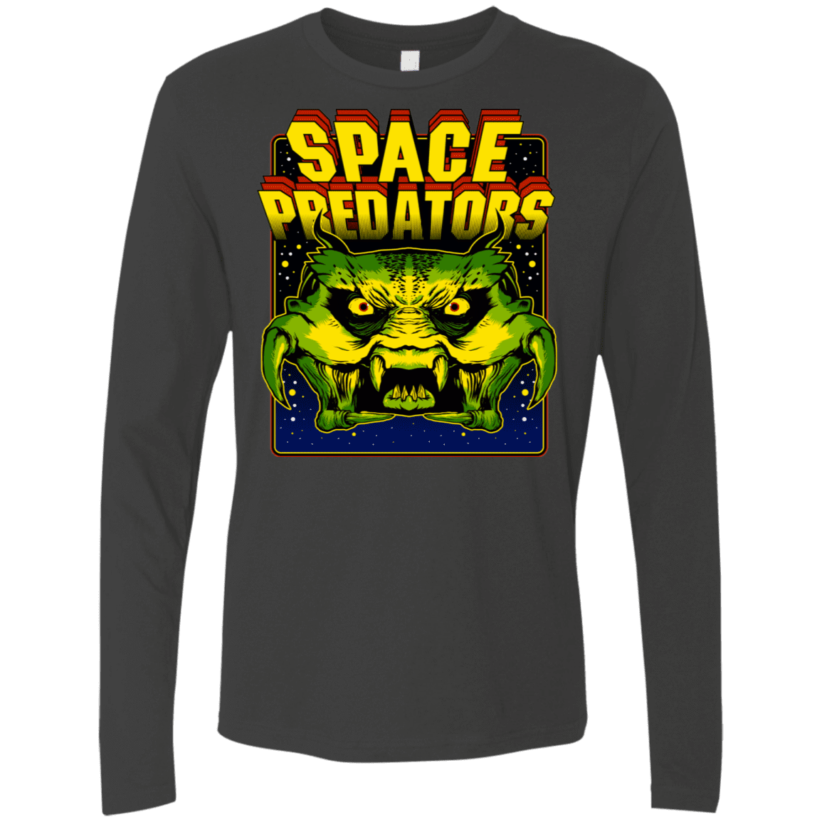 T-Shirts Heavy Metal / S Space Predator Men's Premium Long Sleeve