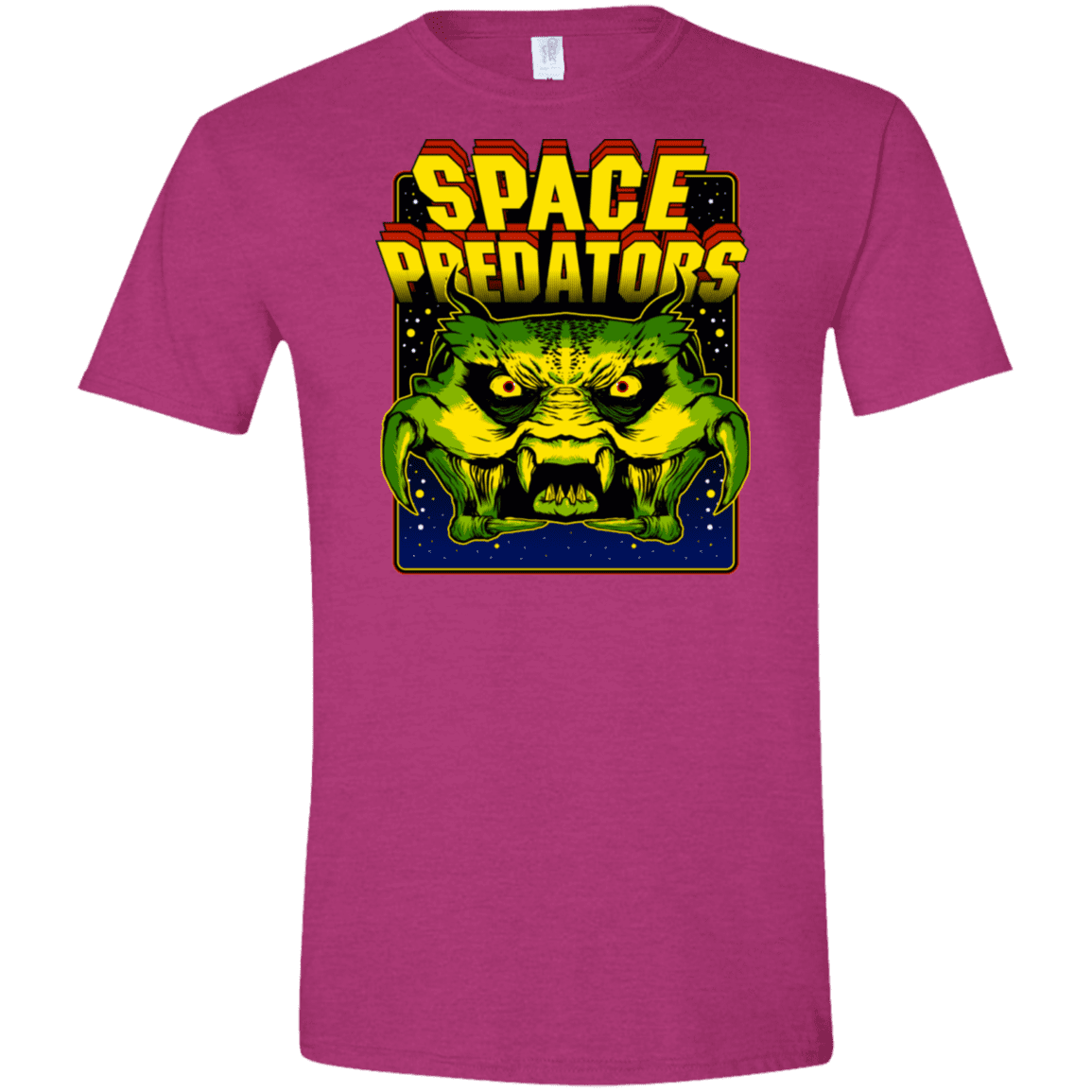 T-Shirts Antique Heliconia / S Space Predator Men's Semi-Fitted Softstyle