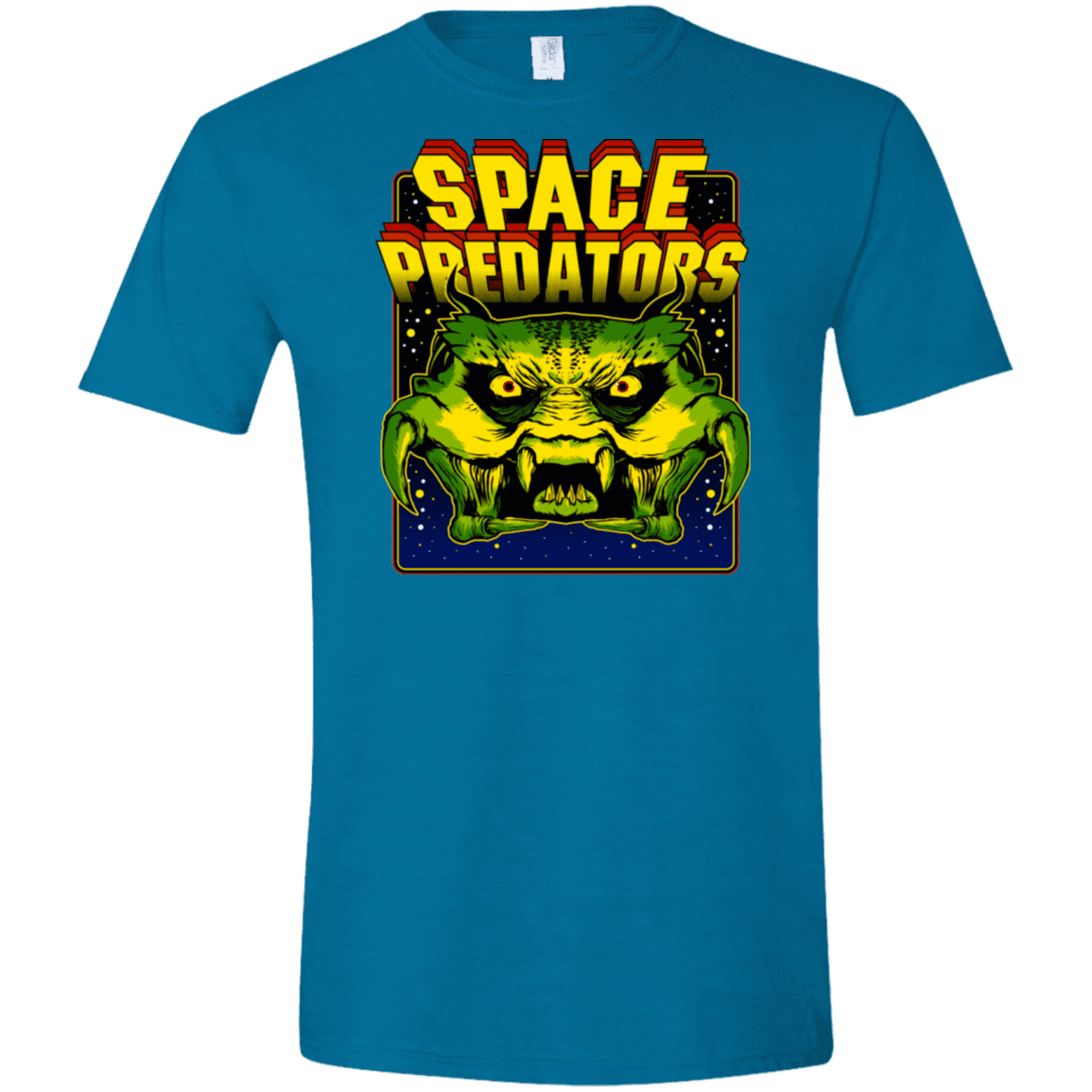 T-Shirts Antique Sapphire / S Space Predator Men's Semi-Fitted Softstyle