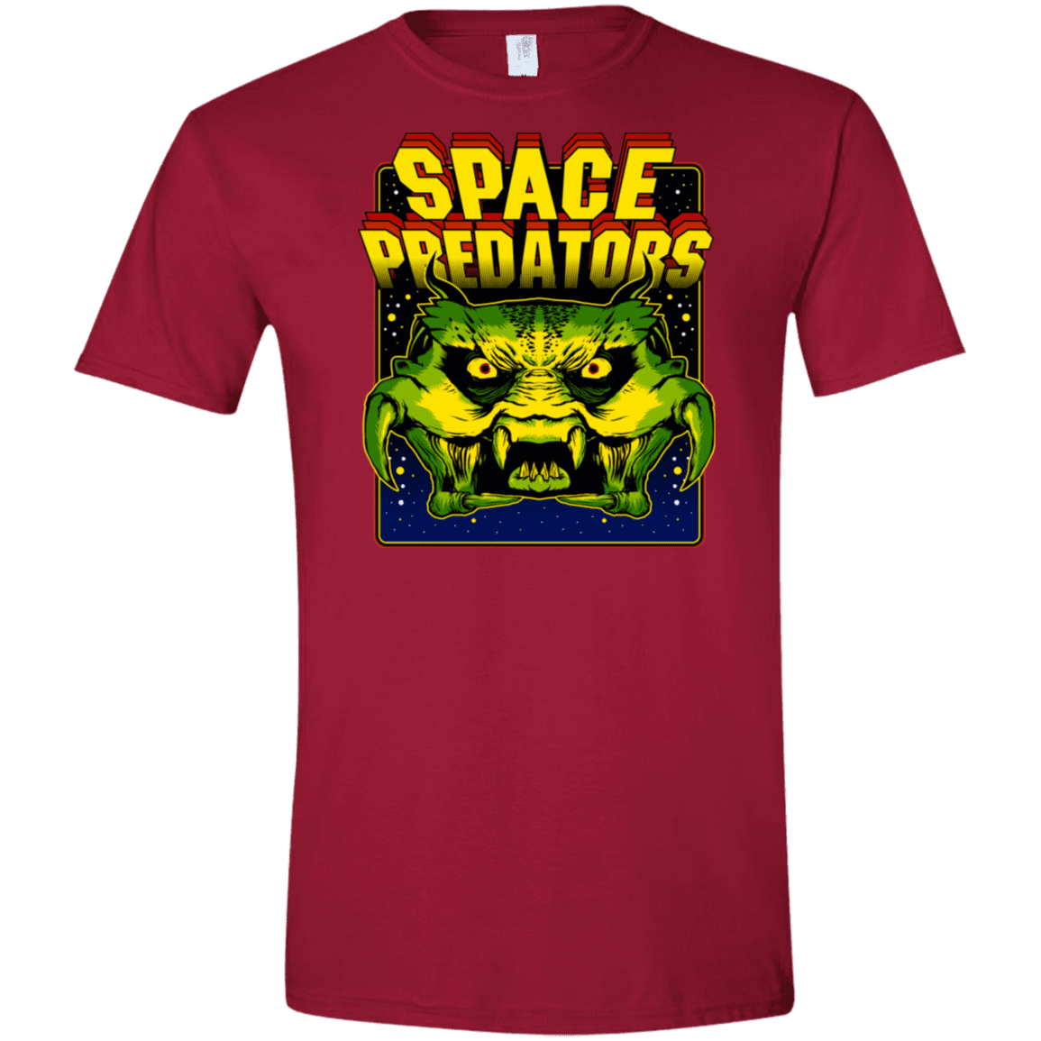 T-Shirts Cardinal Red / S Space Predator Men's Semi-Fitted Softstyle