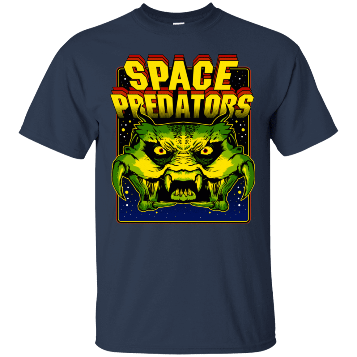 T-Shirts Navy / S Space Predator T-Shirt