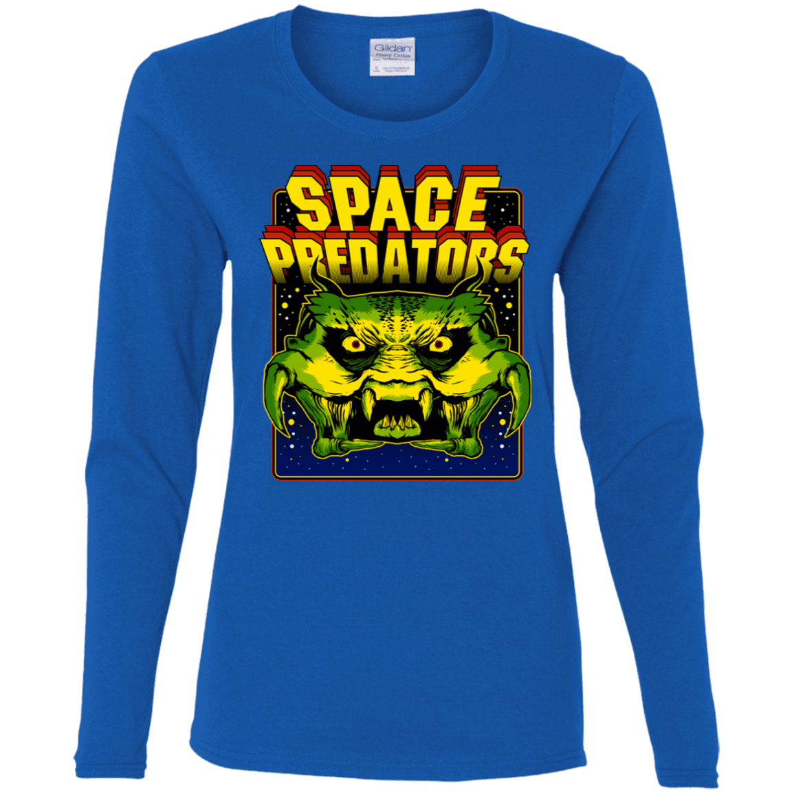 T-Shirts Royal / S Space Predator Women's Long Sleeve T-Shirt