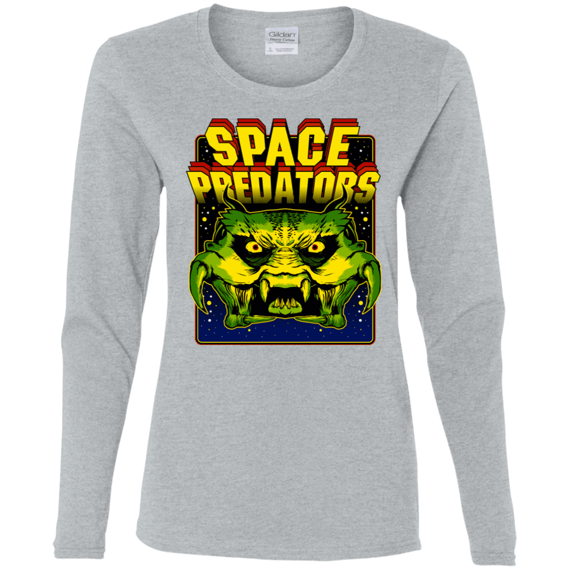 T-Shirts Sport Grey / S Space Predator Women's Long Sleeve T-Shirt